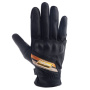 Guantes moto Helstons Coches Verano Cuero Negro Beige Oro