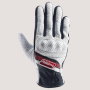 Guantes moto Helstons Coches Verano Cuero Negro Blanco Rojo