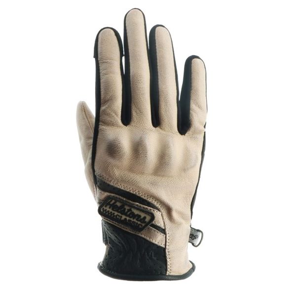 Guantes moto Helstons DS Lady Verano Piel Negro Beige