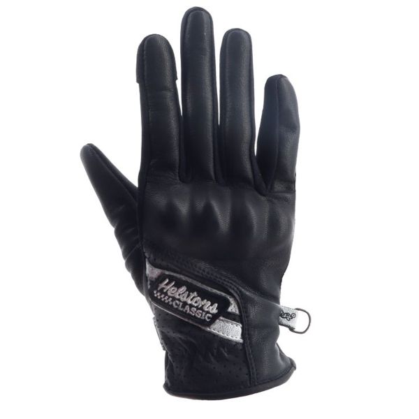 Guantes moto Helstons DS Lady Verano Piel Negro Blanco