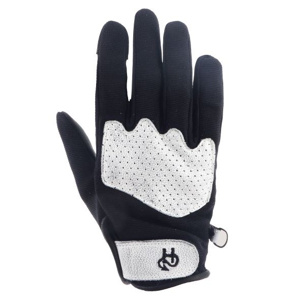 Guantes moto Helstons Duna Lady Summer 4Ways Piel Negro Blanco