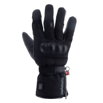 Guantes moto Helstons Ecko Chauffant Piel Negro