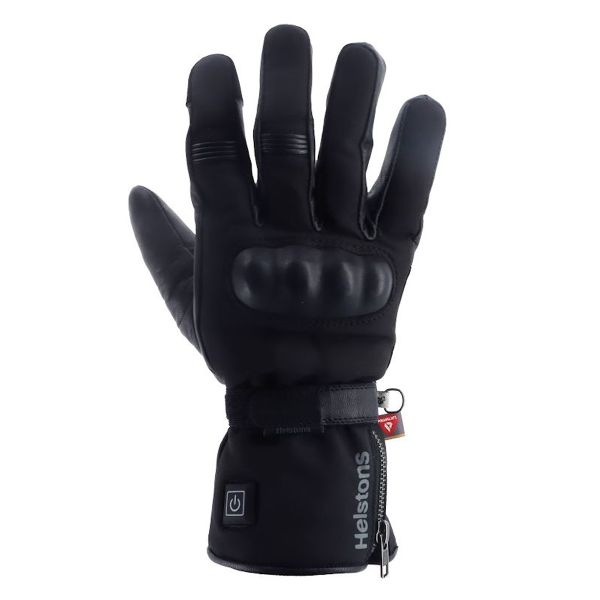 Guantes moto Helstons Ecko Chauffant Piel Negro Guantes moto Helstons Ecko Chauffant Piel Negro
