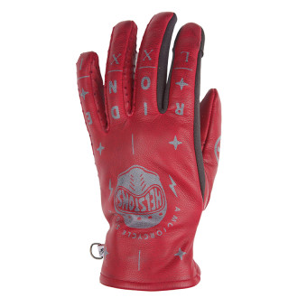 Guantes moto Helstons Grafic Winter Lady Burgundy Guantes moto Helstons Grafic Winter Lady Burgundy