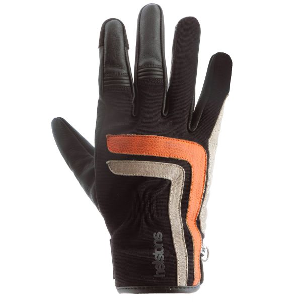 Guantes moto Helstons Jeff Summer Black Orange Beige Guantes moto Helstons Jeff Summer Black Orange Beige