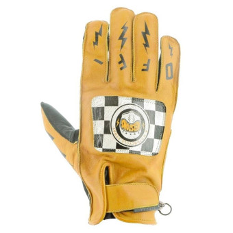 Guantes moto Helstons Logo Summer Gold Black Guantes moto Helstons Logo Summer Gold Black