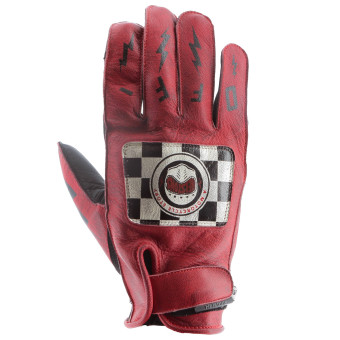 Guantes moto Helstons Logo Summer Red Black Guantes moto Helstons Logo Summer Red Black