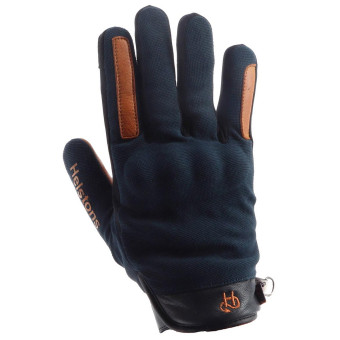 Guantes moto Helstons Melody Girl Invierno 4Ways Piel Azul Oro Negro