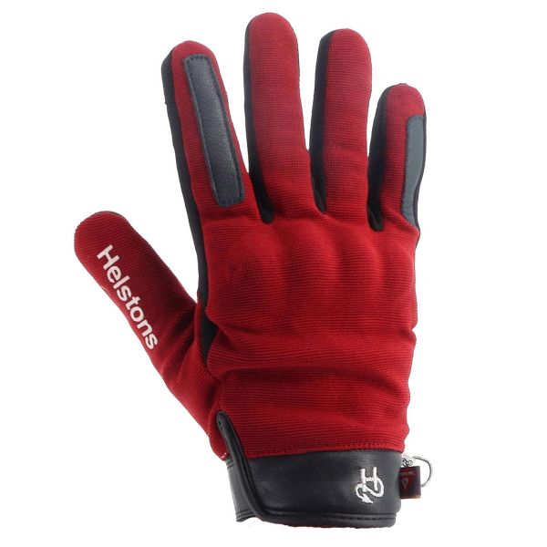 Guantes moto Helstons Melody Girl Invierno 4Ways Piel Burdeos Azul Blanco