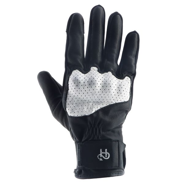Guantes moto Helstons Neo Air Verano Piel Negro Blanco
