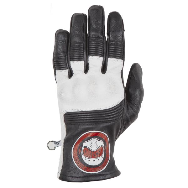 Guantes moto Helstons Piste Summer Black White Guantes moto Helstons Piste Summer Black White