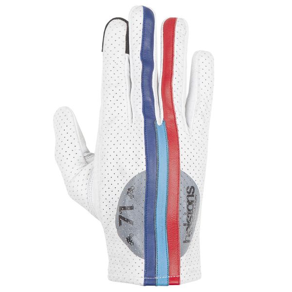Guantes moto Helstons Record Air Summer White Blue Red
