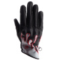 Guantes moto Helstons Vara Air Lady Verano Cuero Negro Gris Rojo