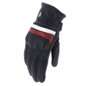 Guantes moto Helstons Rush Air Verano Negro Blanco Rojo