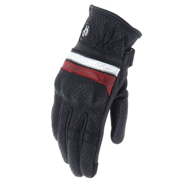 Guantes moto Helstons Rush Air Verano Negro Blanco Rojo