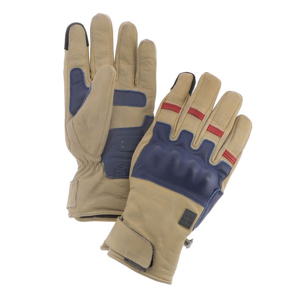 Guantes moto Helstons Wislay Winter Beige Blue Red