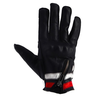 Guantes moto Helstons Ziper Summer Black White Red