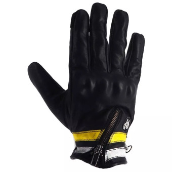 Guantes moto Helstons Ziper Summer Black White Yellow