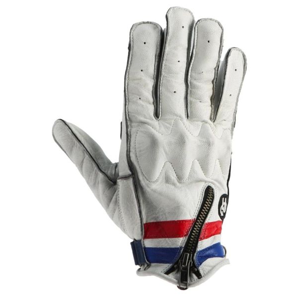 Guantes moto Helstons Ziper Summer White Blue Red