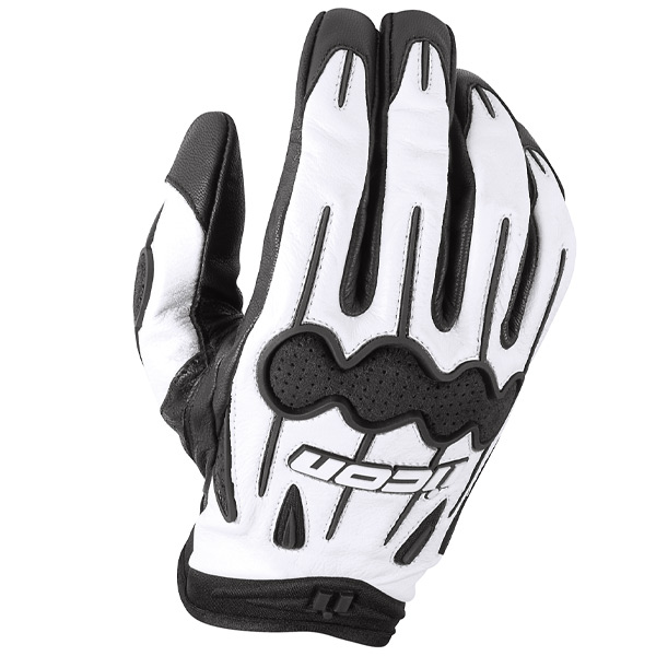 Guantes moto ICON Arc White