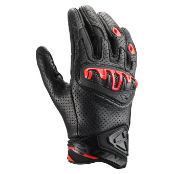 Guantes moto Ixon Mirage Cuero Negro Rojo
