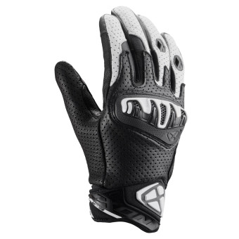 Guantes moto Ixon Mirage Piel Negro Blanco