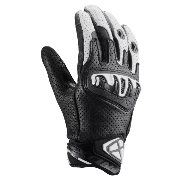Guantes moto Ixon Mirage Piel Negro Blanco