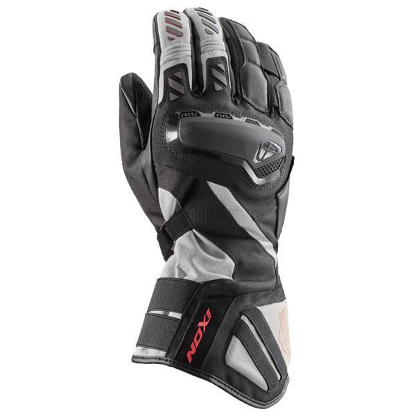 Guantes moto Ixon Ms Drakkar Black Grey Red Guantes moto Ixon Ms Drakkar Black Grey Red