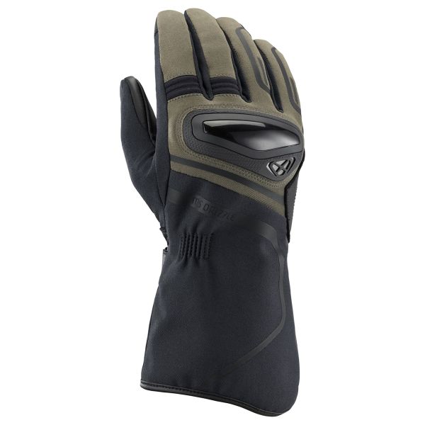 Guantes moto Ixon Ms Drizzle Kaki Negro Guantes moto Ixon Ms Drizzle Kaki Negro