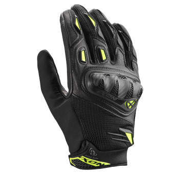 Guantes moto Ixon Rise Air 2 Negro Amarillo Brillante