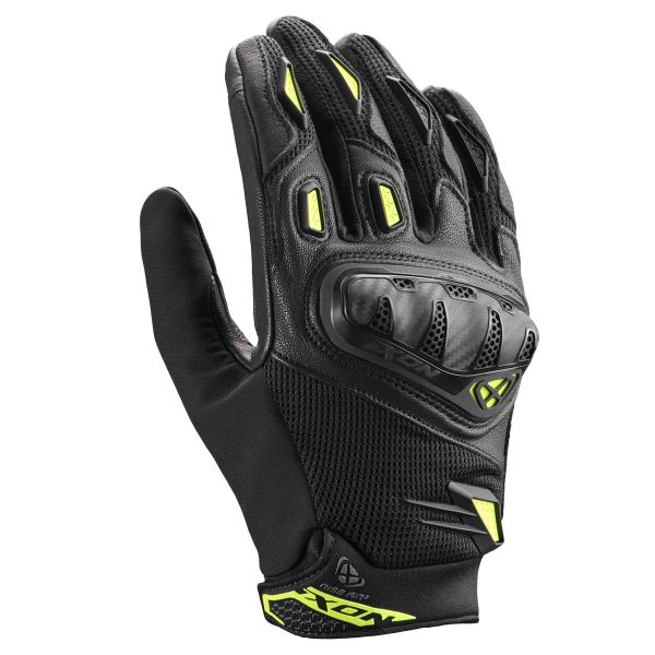 Guantes moto Ixon Rise Air 2 Negro Amarillo Brillante