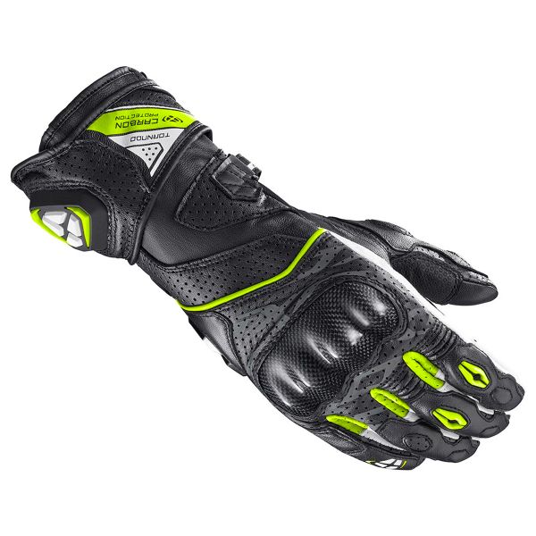 Guantes moto Ixon Tornado Air Black White Bright Yellow Guantes moto Ixon Tornado Air Black White Bright Yellow