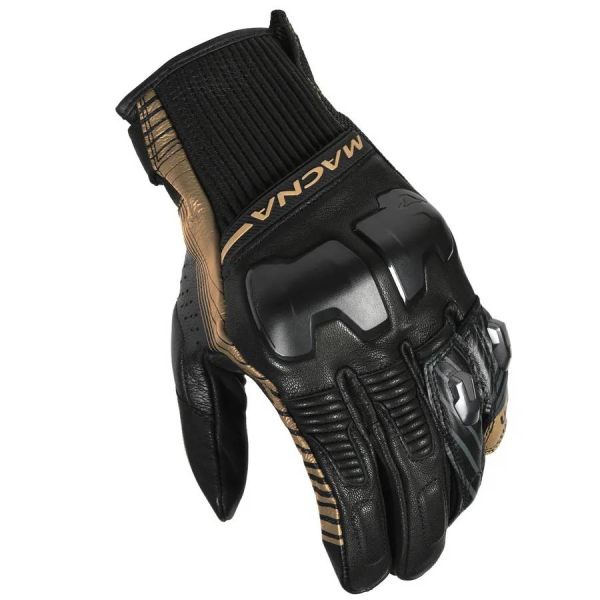 Guantes moto Macna Ultraxx Schwarz Gold Guantes moto Macna Ultraxx Schwarz Gold