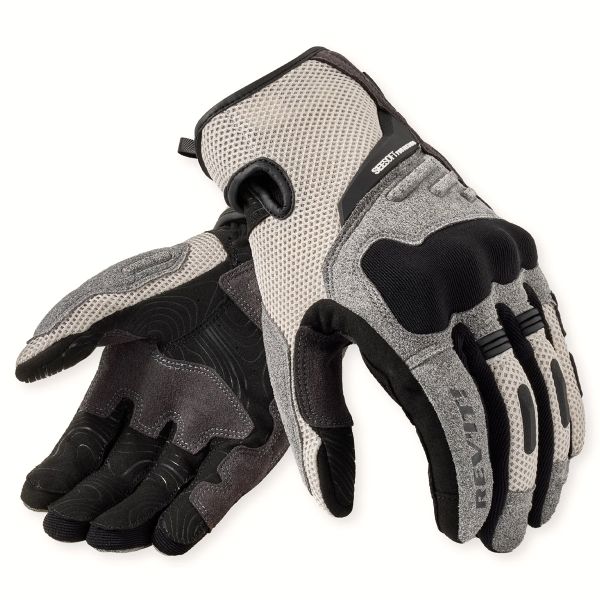 Guantes moto REV'IT Cavern Light Grey Black