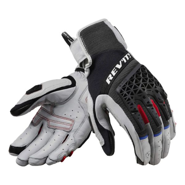 Guantes moto REV'IT Sand 4 Gris Claro Negro