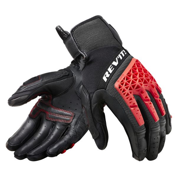 Guantes moto REV'IT Sand 4 Negro Rojo