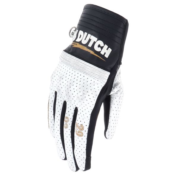 Guantes moto Von Dutch Jackie Air Negro Blanco Oro