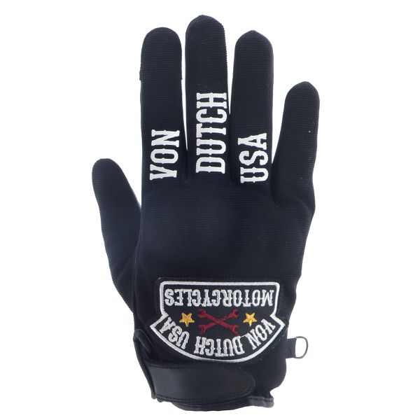Guantes moto Von Dutch Key Leather Black White