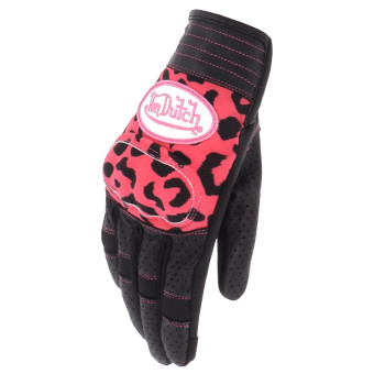 Guantes moto Von Dutch Palavas Air Negro Rosa Leo Guantes moto Von Dutch Palavas Air Negro Rosa Leo