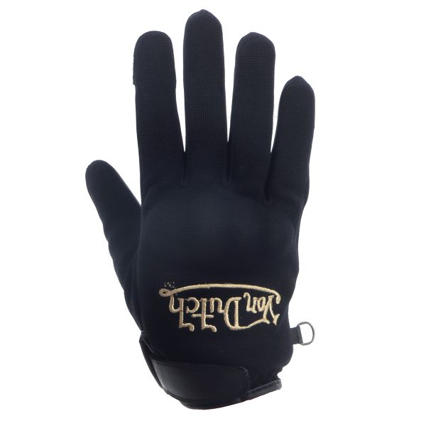 Guantes moto Von Dutch Silver Leather Black