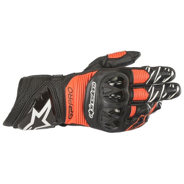 Guantes moto Alpinestars GP PRO R3 Black Red Fluo