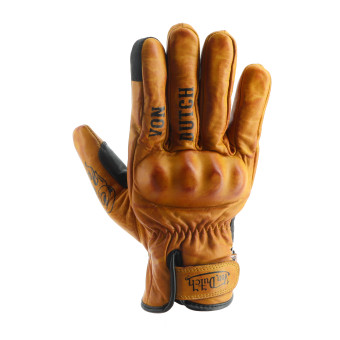 Guantes moto Von Dutch Flash Cuero Gold Black