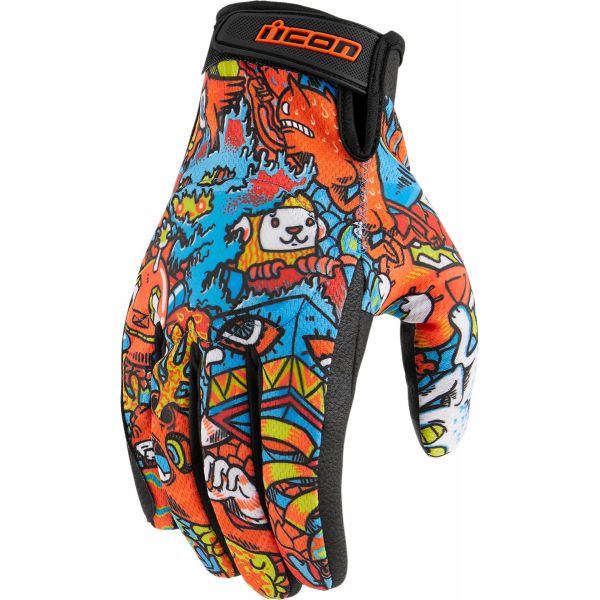 Guantes moto ICON Hooligan Redoodle Blue