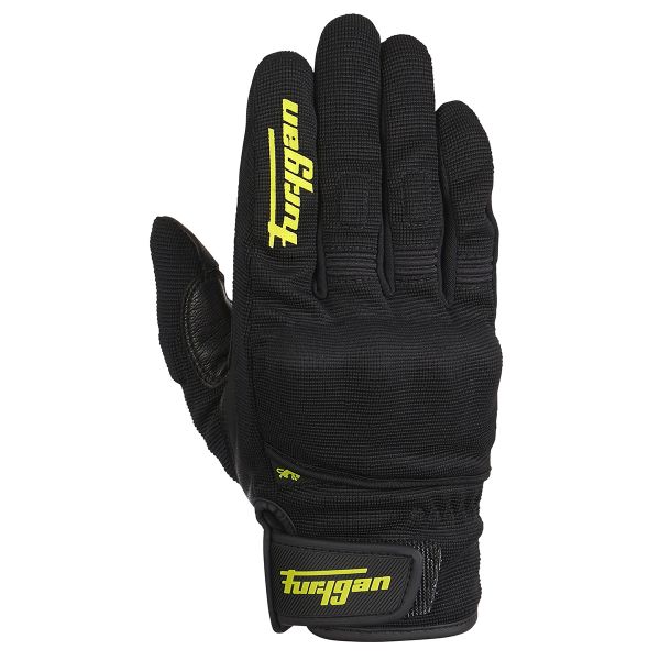 Guantes moto Furygan Jet D3O Black Yellow Fluo