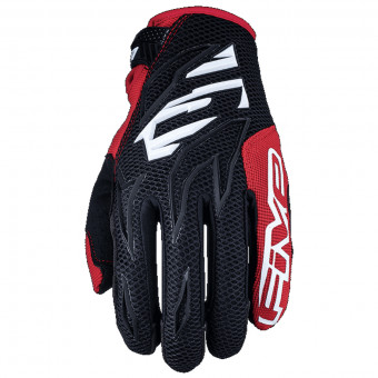 Guantes moto Five MXF3 Negro Blanco Rojo
