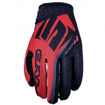 Guantes moto Five MXF4 Negro Rojo