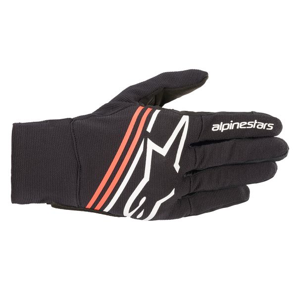 Guantes moto Alpinestars Reef Negro Blanco Rojo Fluo