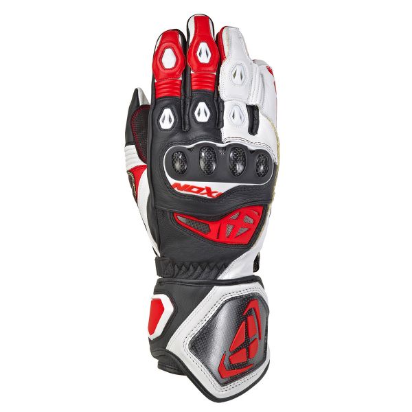 Guantes moto Ixon Rs Genius 2 Negro Blanco Rojo