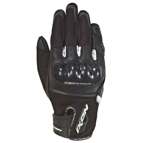 Guantes moto Ixon RS Rise Air Negro Blanco Guantes moto Ixon RS Rise Air Negro Blanco