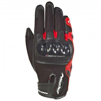 Guantes moto Ixon RS Rise Air Negro Rojo